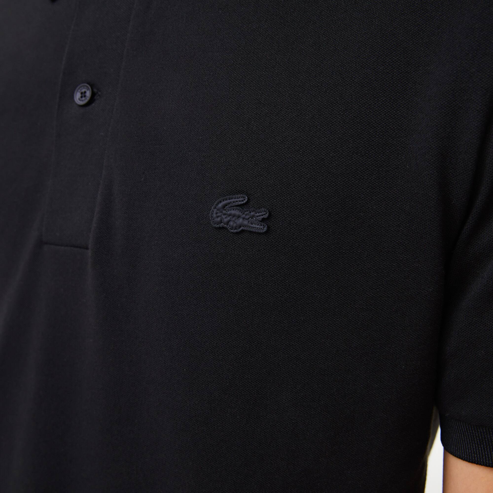 Herren LACOSTE Poloshirt aus Stretch Piqué Kurze Ärmel - Schwarz - Lacoste - Herren