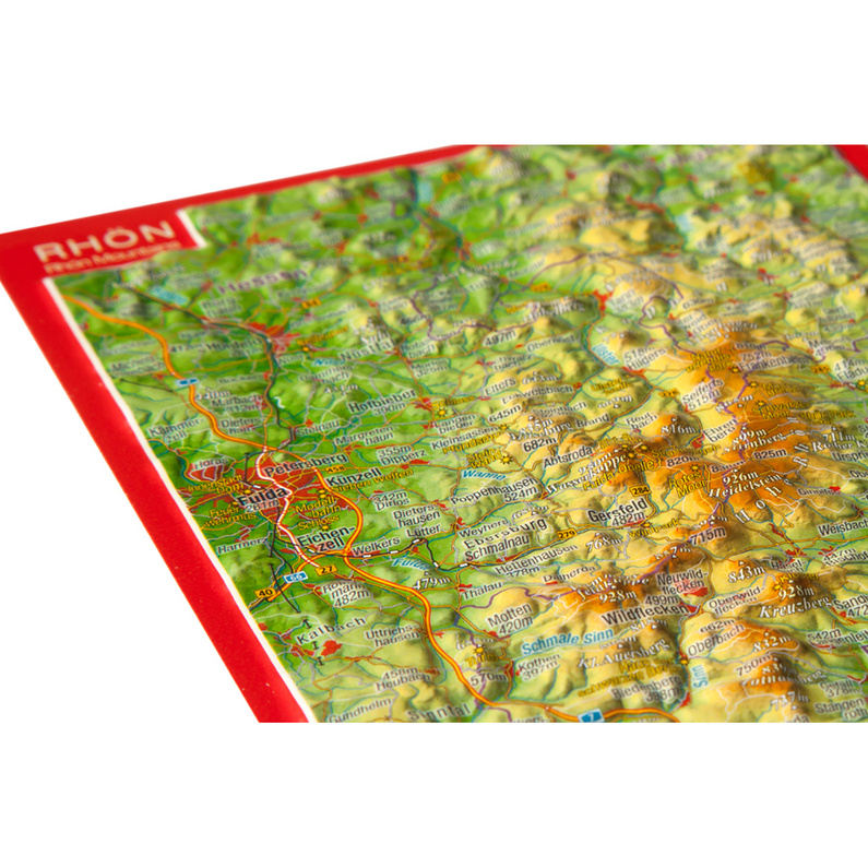Georelief 3D Reliefpostkarte Rhön