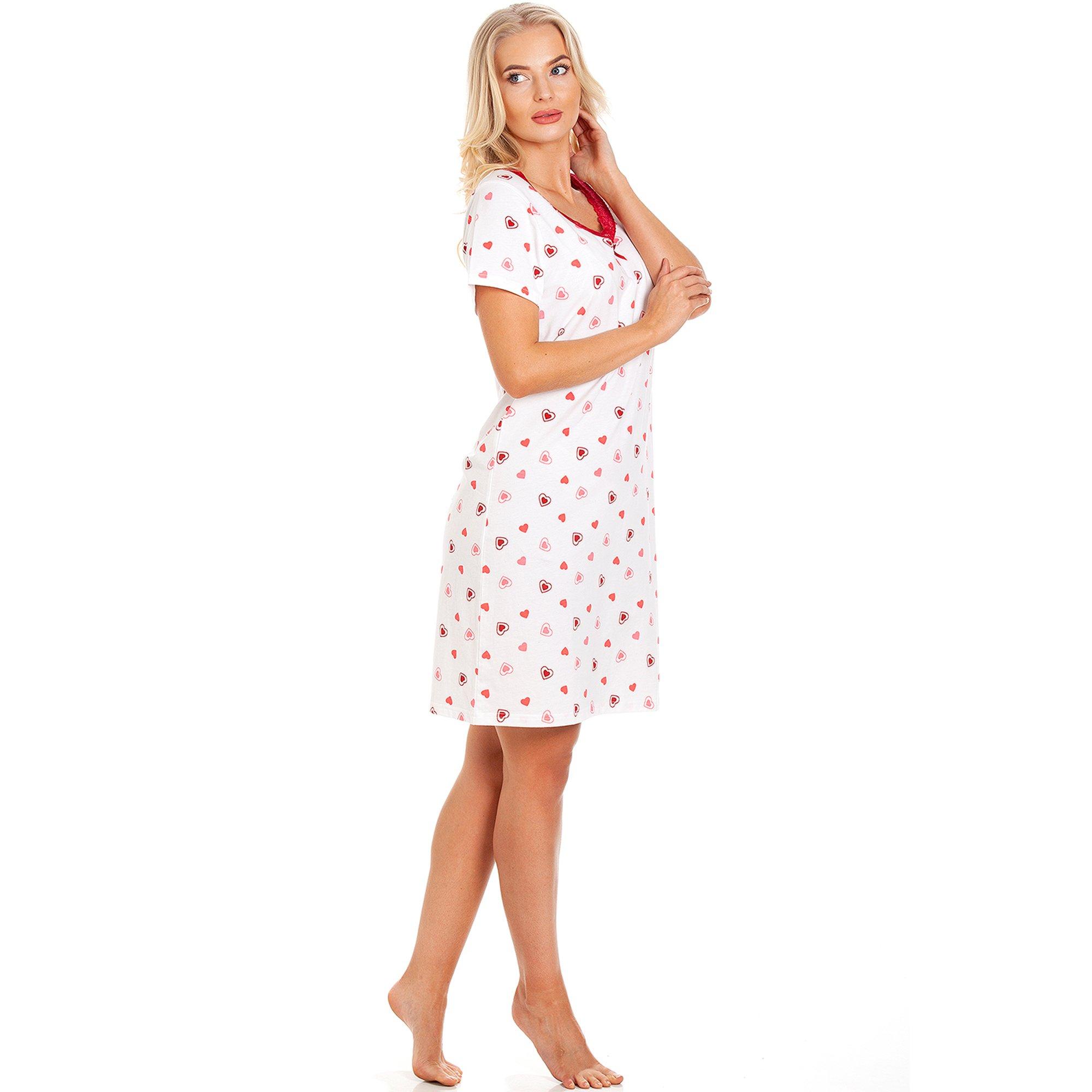 Camille Short Sleeved Knee Length Nightshirt
