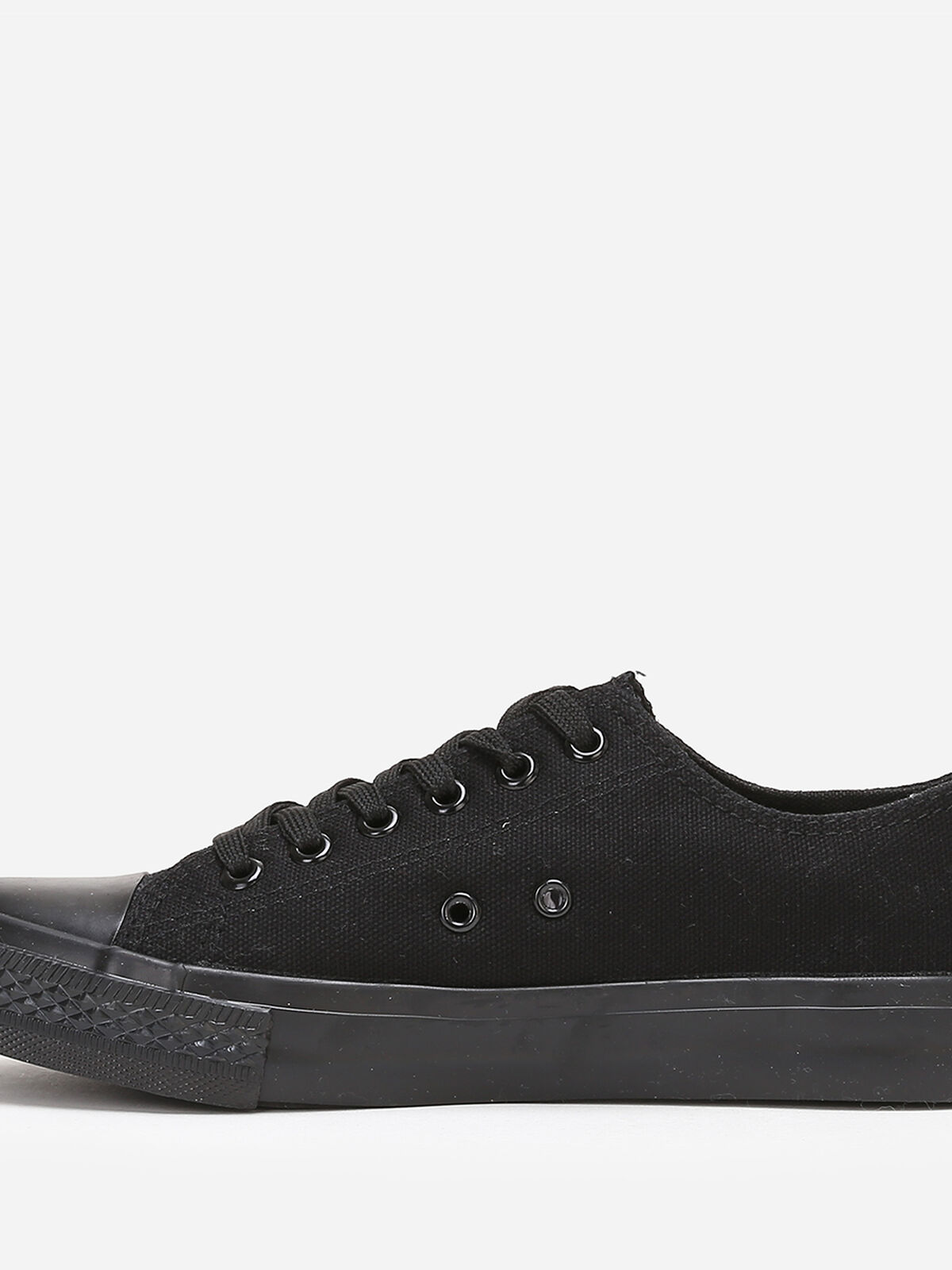 Tennis basses en toile- Noir