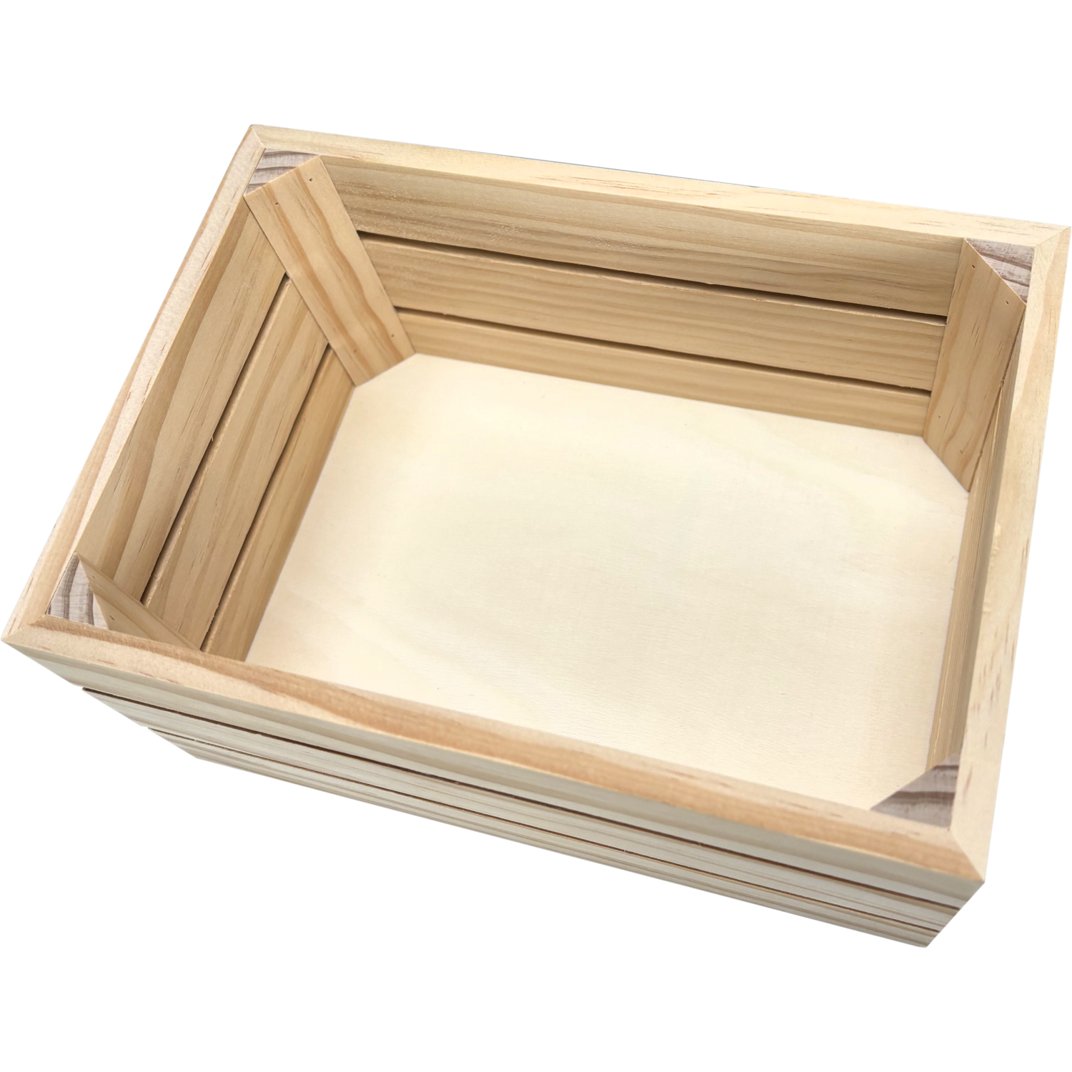 Bierkist, 6 flessen, 20.5x14.5x10.3cm, hout, naturel