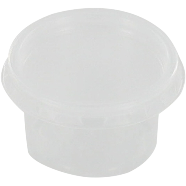 Bak, PP, 30ml, Ø46mm, incl. deksel, kunststof cup, 38mm, transparant
