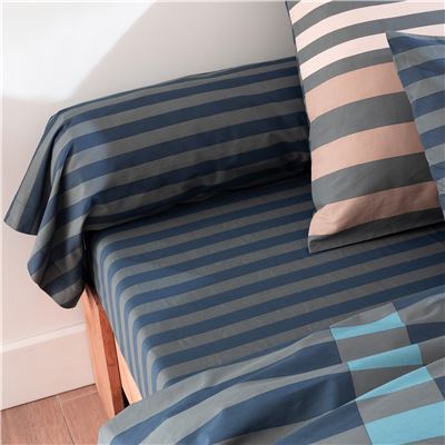 Linge de lit jeu de rayures