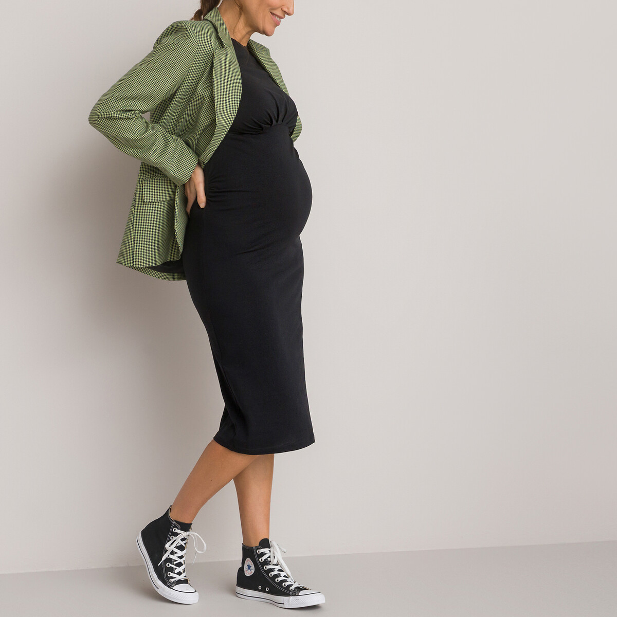 COLEÇÃO LA REDOUTE<br>Vestido de maternidade reto, mangas curtas