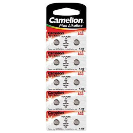 Camelion Plus Alkaline Knopfzellen AG3, LR41, LR736, 392, 10 Stück