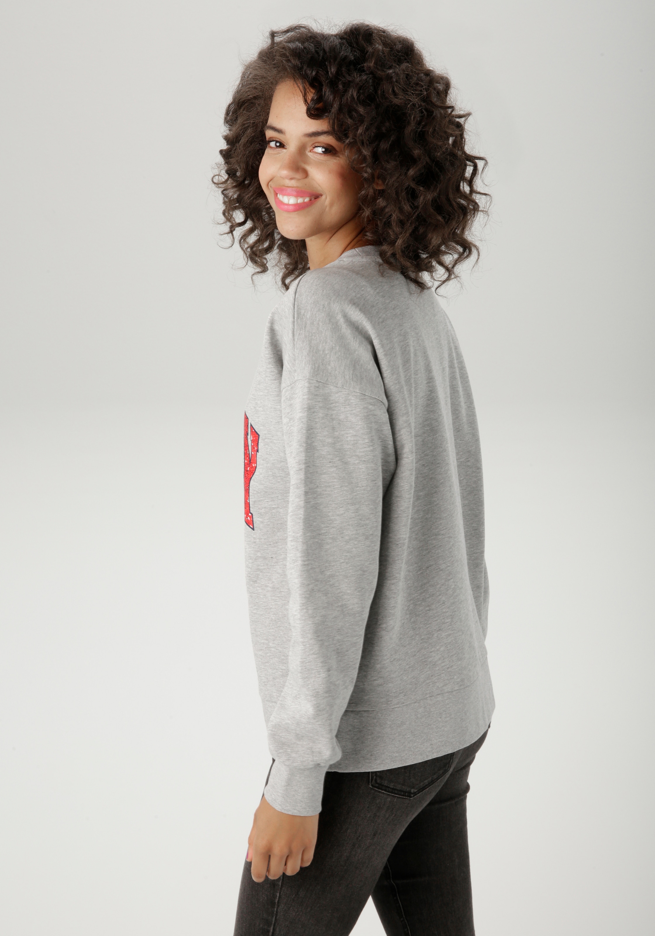 Aniston CASUAL Weihnachtssweatshirt , mit 