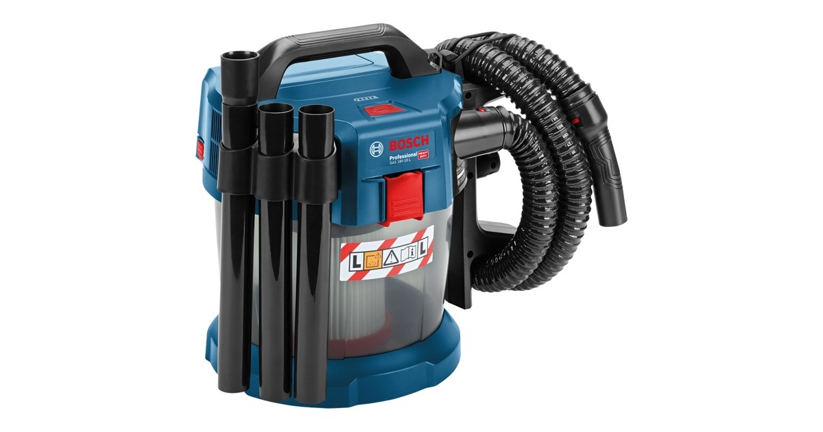 BoschGAS 18V-10 L nat- en droogzuiger  (Blauw, Accu en oplader niet inbegrepen)
