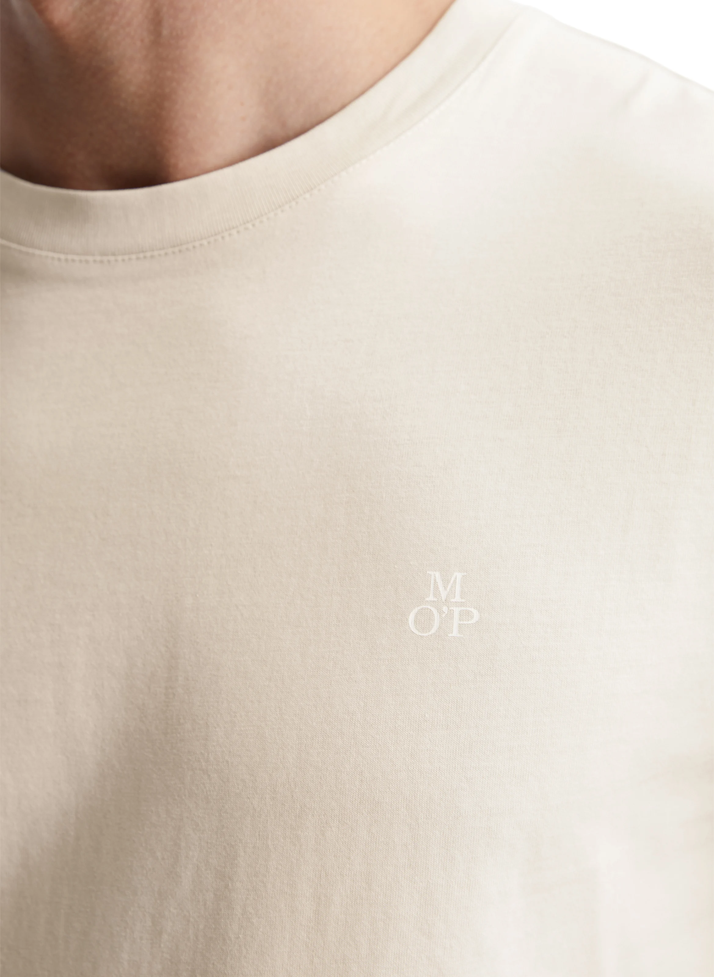 Tee-shirt droit en coton | Beige