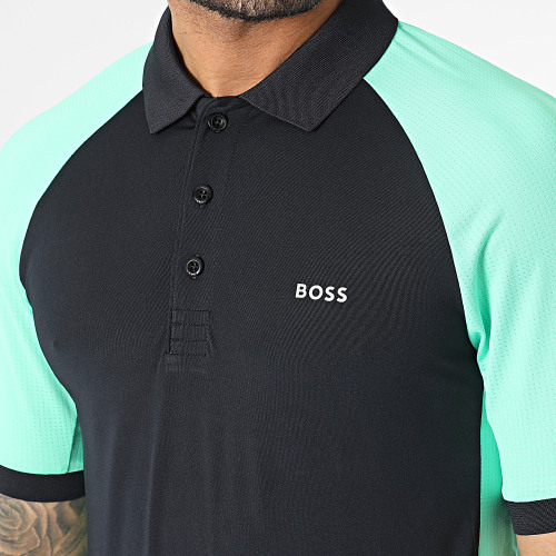 Polo Manches Courtes Slim Paule Tech 50487842 Noir Vert