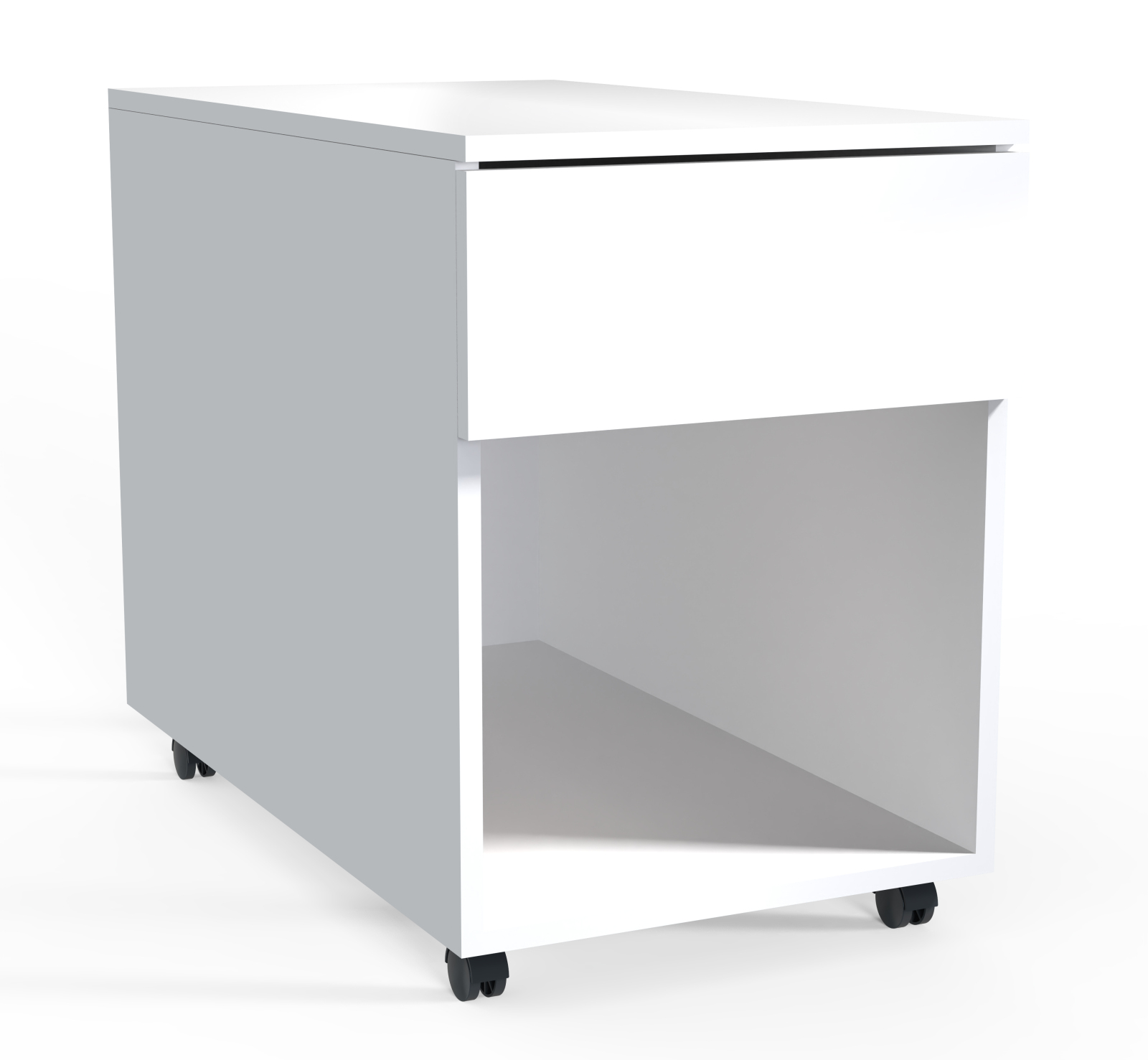 Rollcontainer DALOSA - weiß - Schublade - 39x70 cm