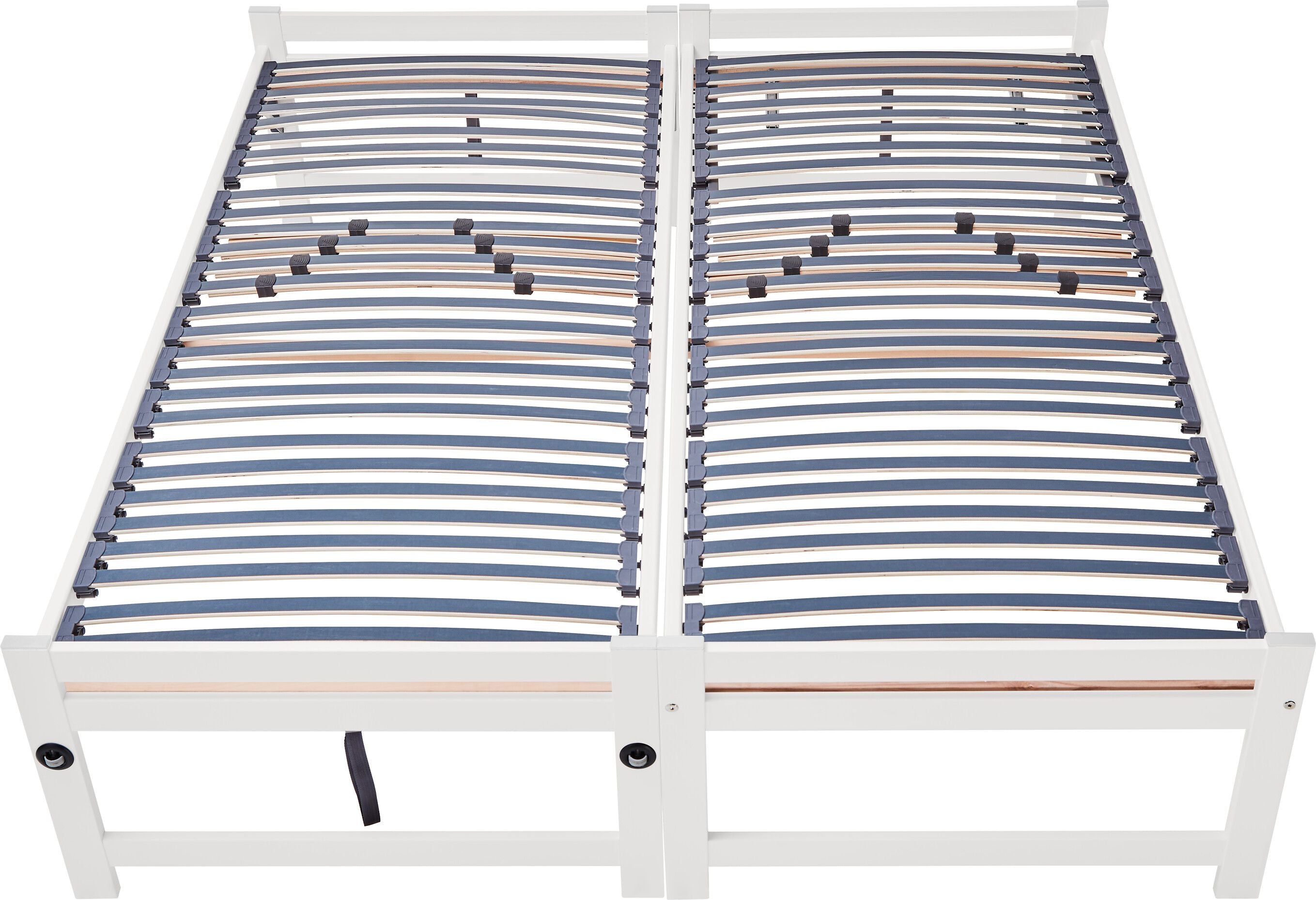 DOPPIO Doppelbett - Weiss / B: 90.0 cm x T: 200.0 cm x H: 51.8 cm