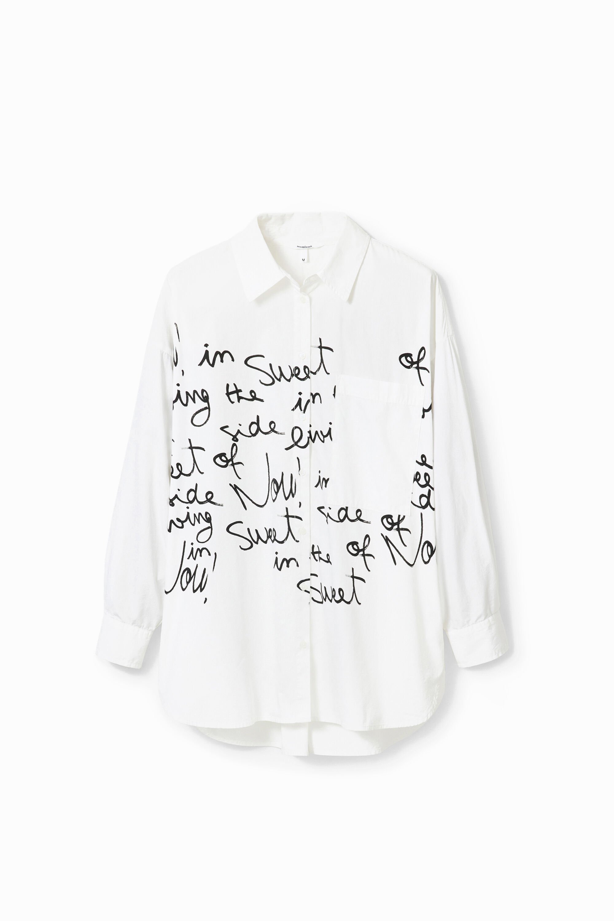 Chemise oversize lettering
