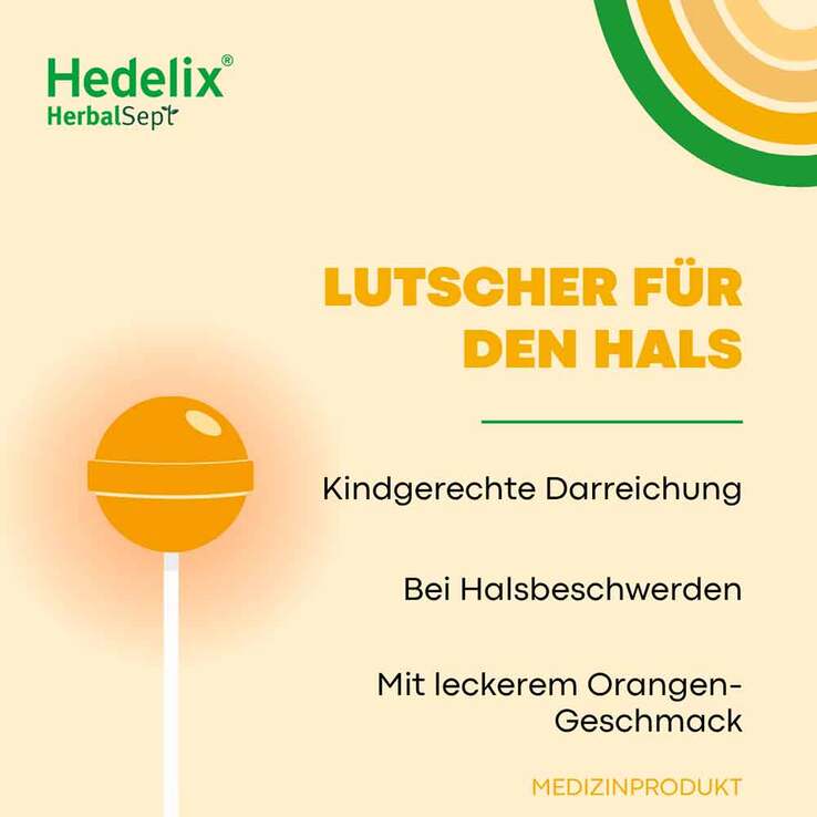 Hedelix Herbalsept Hals Lutscher Kids, 6 St