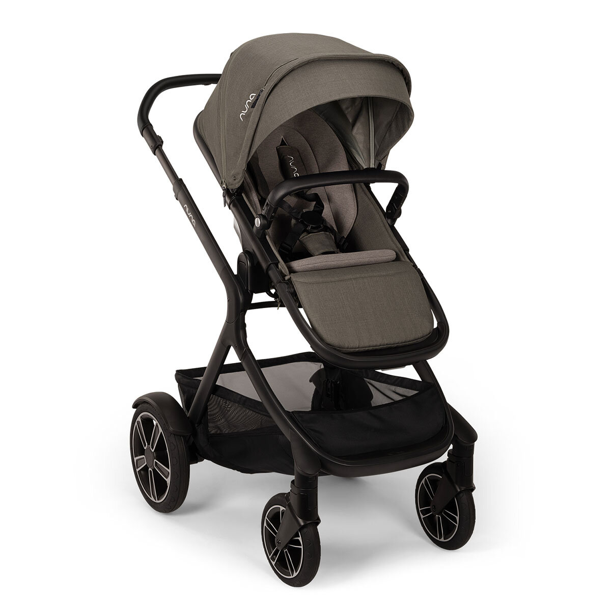 Nuna Nuna DEMI™ next Kinderwagen Granite 3in1 Set inkl. faltbare Babywanne und Babyschale Pipa Next i-Size Caviar/Handle Chocolate Kollektion 2024