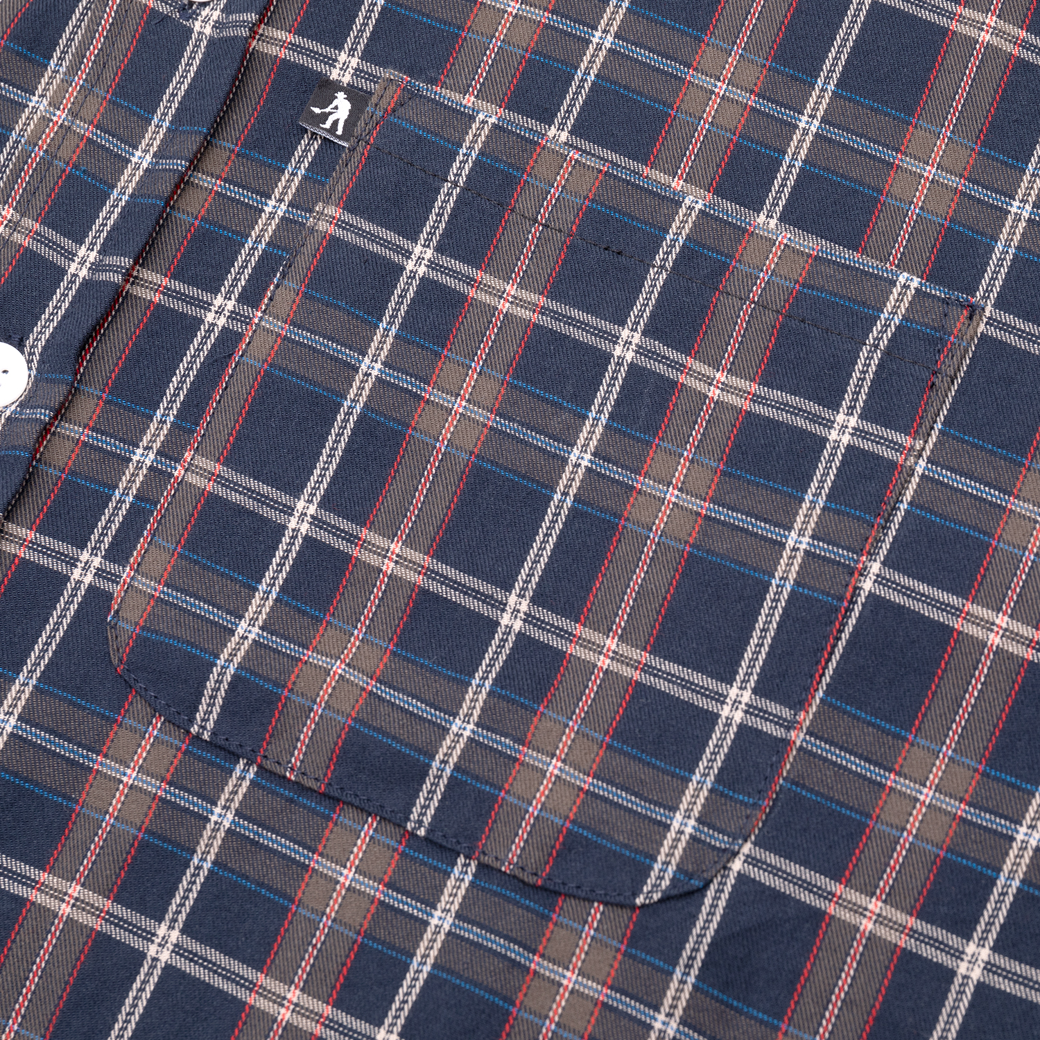 PassPort Workers Check Shirt SS Navy