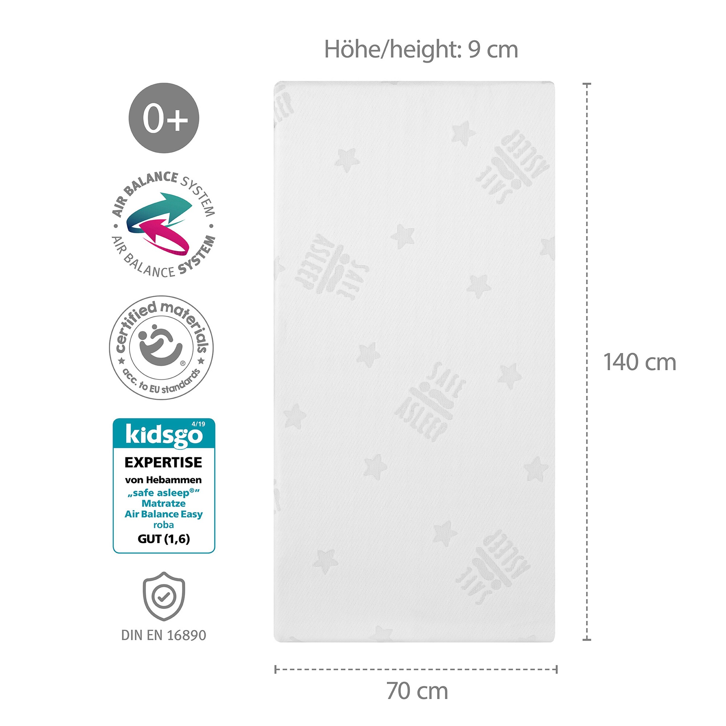 roba Babybettmatratze Air Balance EASY, 70x140 safe asleep®