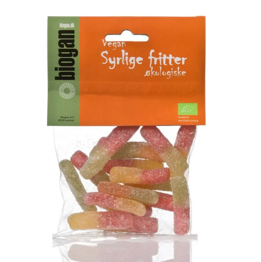 Biogan Syrlige fritter vingummi gelatinefri Ø - 75 g