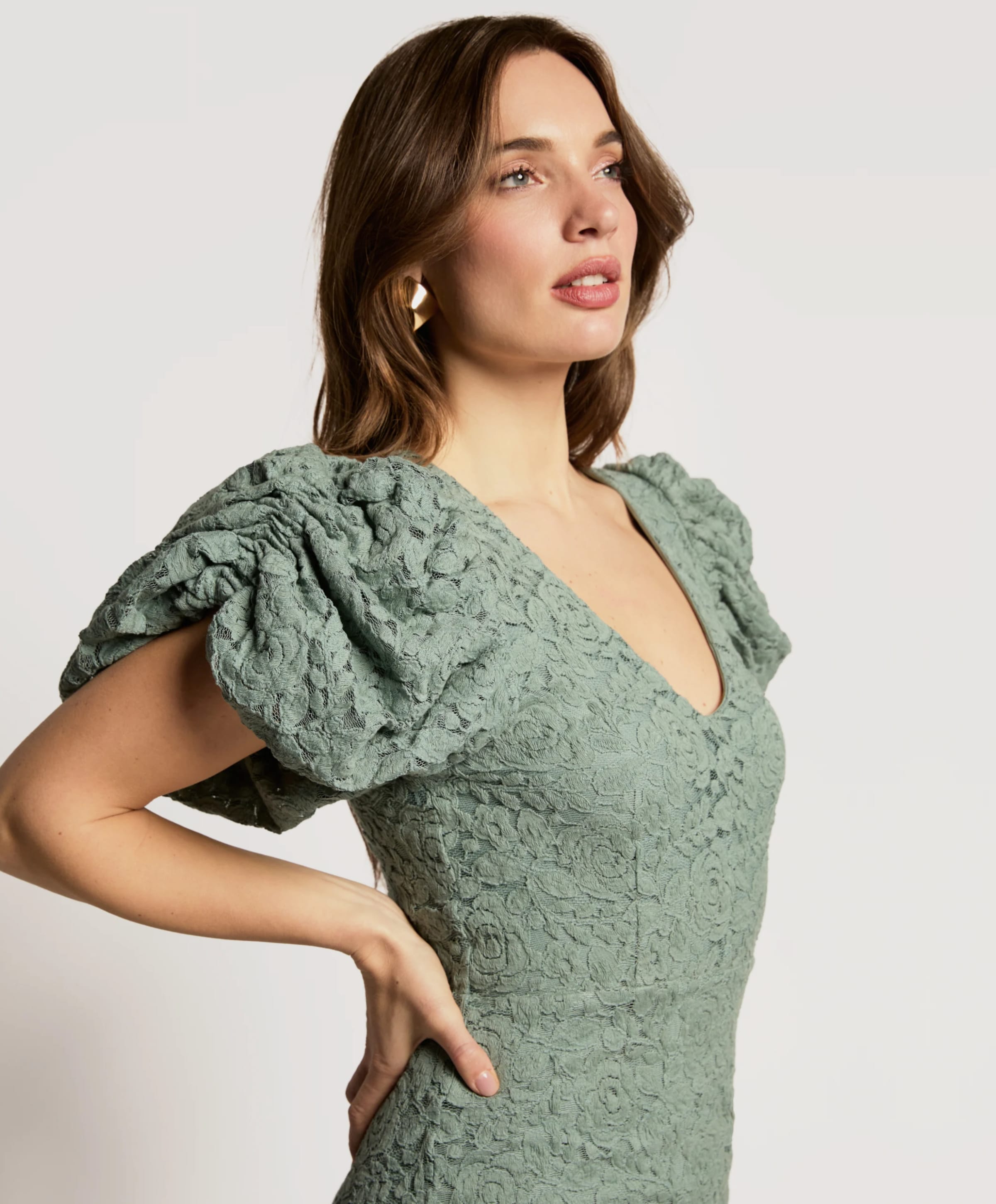 Freebird Festive Dames jurk groen