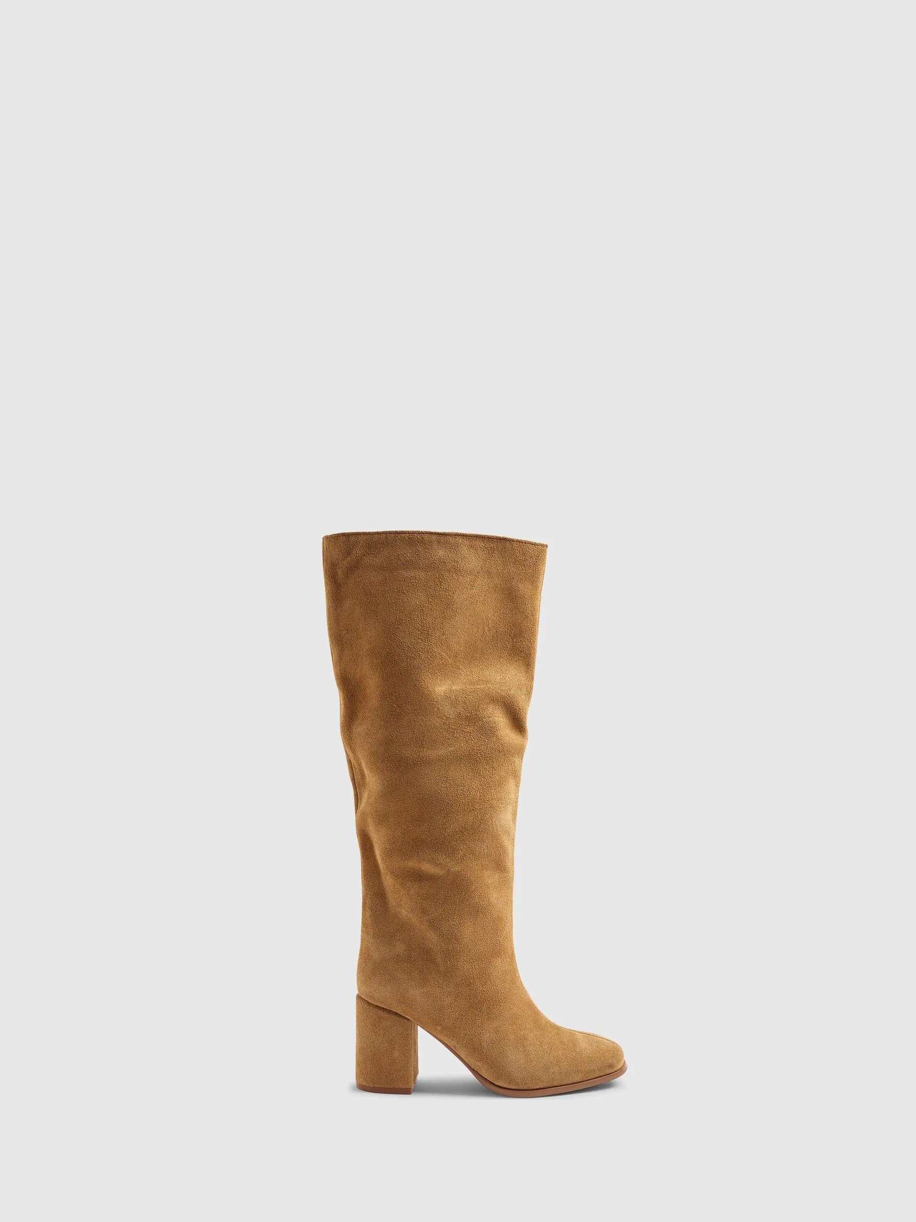 River Island Block Heel High Leg Boots