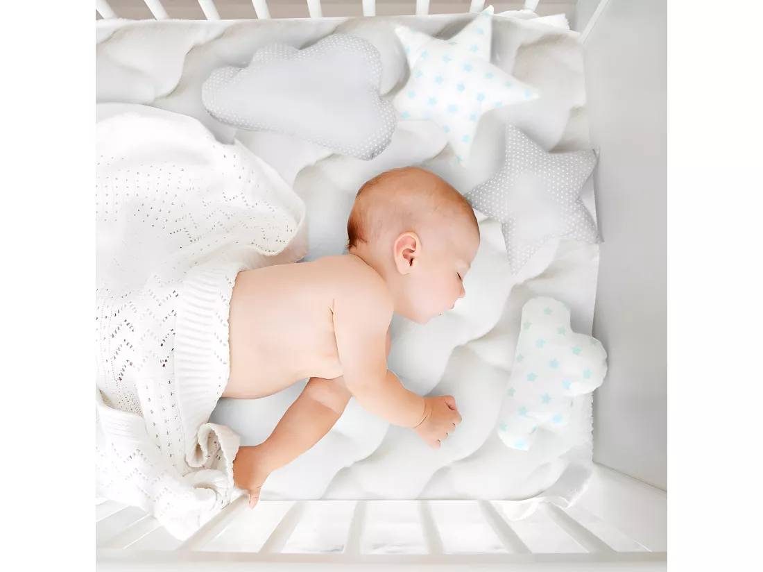 MINEA | Matelas BABY BAMBOO Bébé 60x120 cm | Mousse Haute Densité