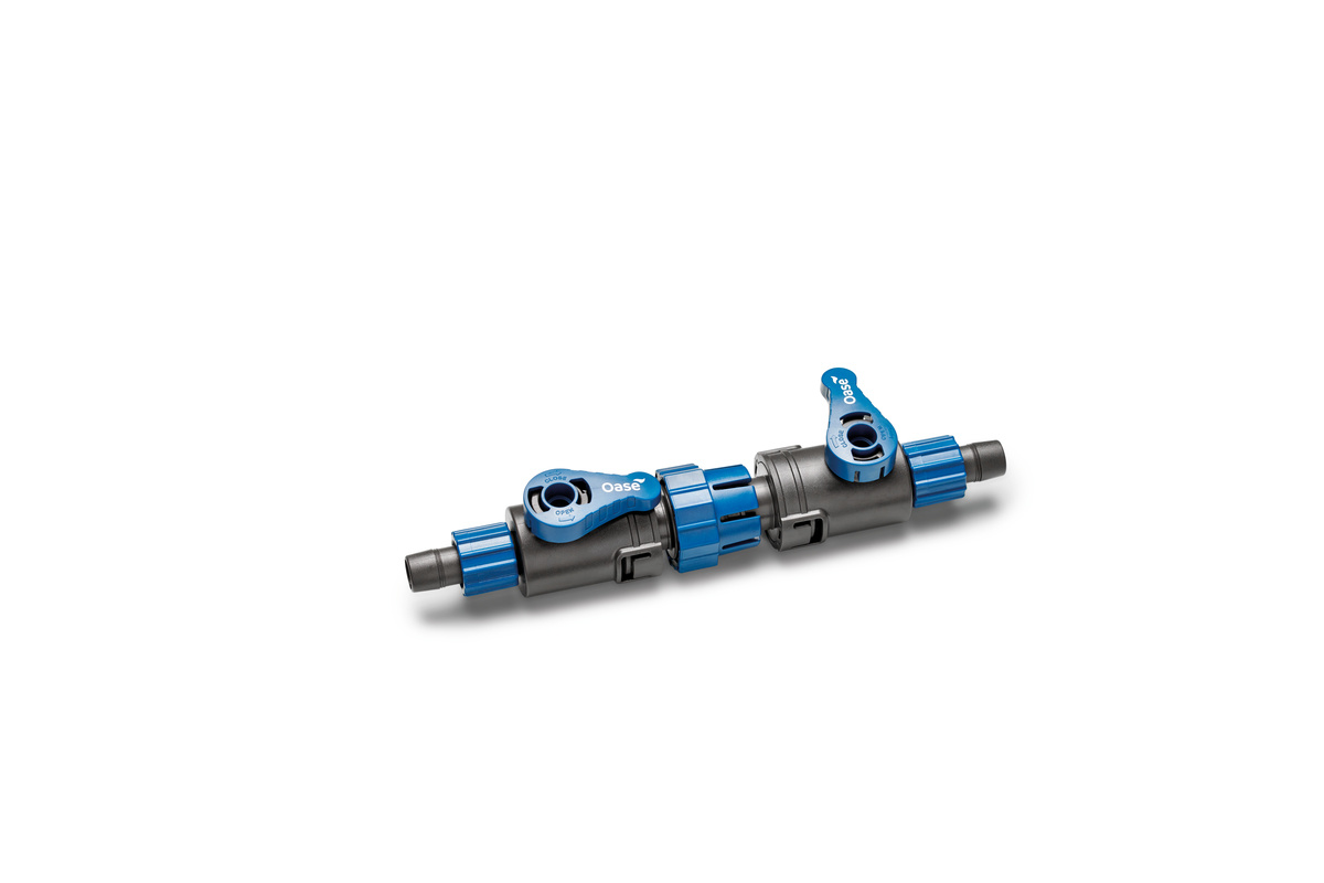 Oase ShutOff Valve 9/12 | Dubbele kraan met snelkoppeling