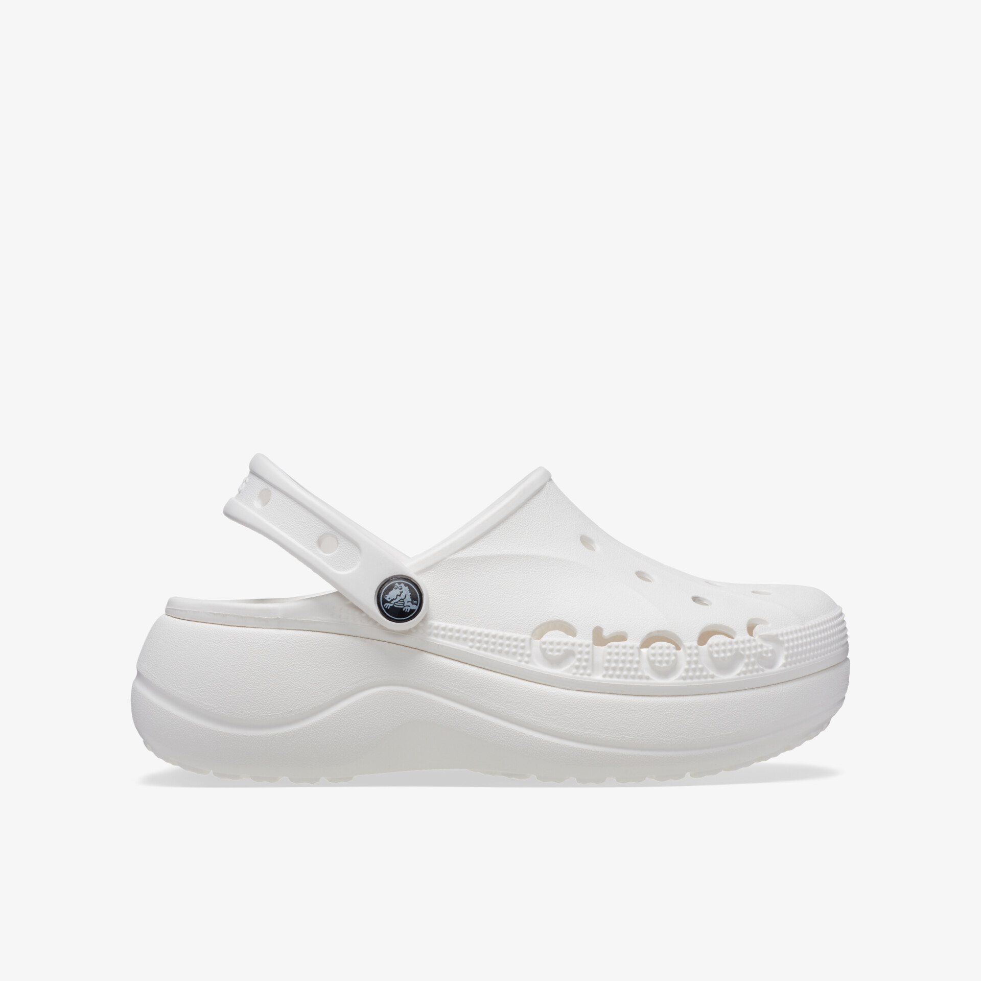 crocs Baya Platform Damen Badeschuhe weiß