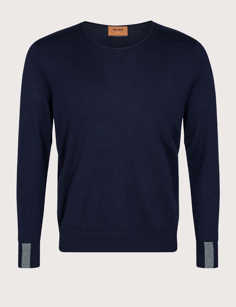 MOS MOSH TRICOT HOMME ADAM SUPIMA MARINE