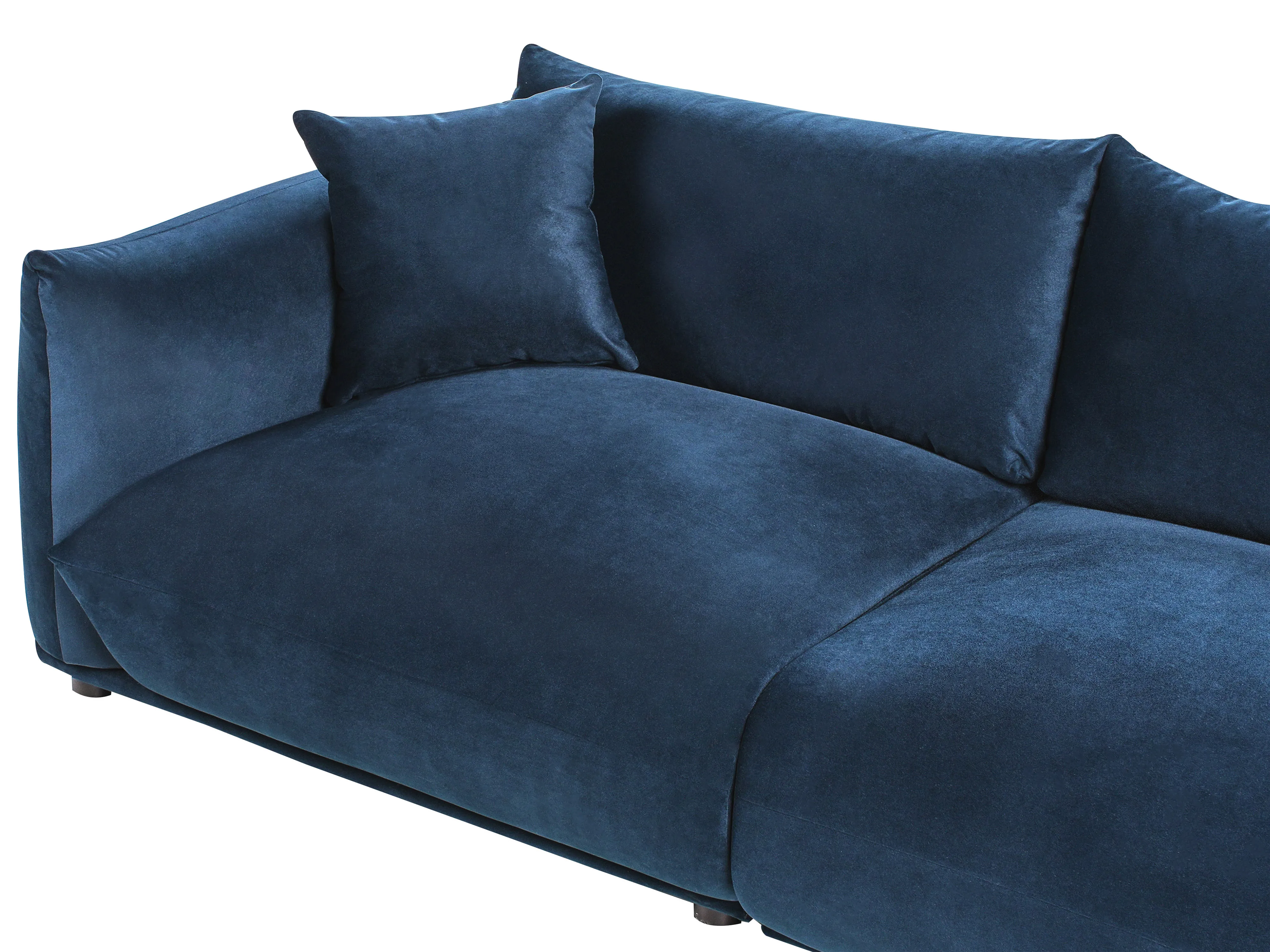 Bankenset 5-zits LUVOS Fluweel Donkerblauw
