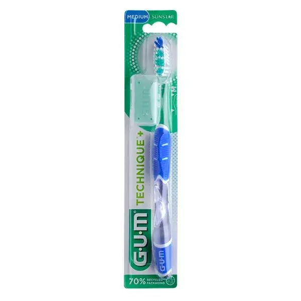 Escova de dentes Gum nº 493 Technique+ Compact Medium