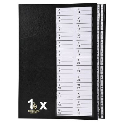 Exacompta - Trieur alphanumérique 26 positions - noir