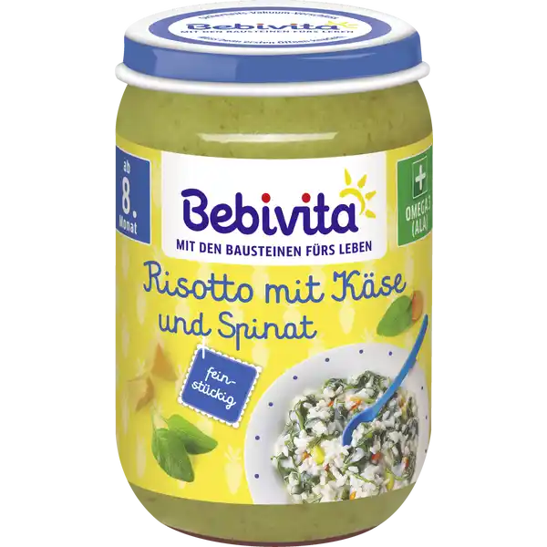 Bio Risotto mit Käse & Spinat