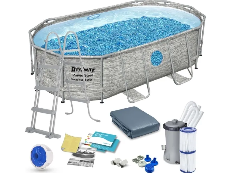 Bestway Power Steel Swim Vista II 427 x 250 x 100 cm - Ny Model!