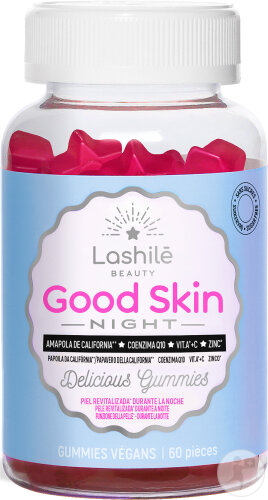 Lashilé Beauty Good Skin Night Complément Alimetaire Peau Revitalisée 60 Gummies