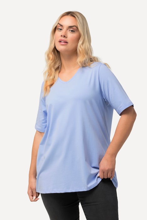 T-Shirt, A-Linie, V-Ausschnitt, Halbarm