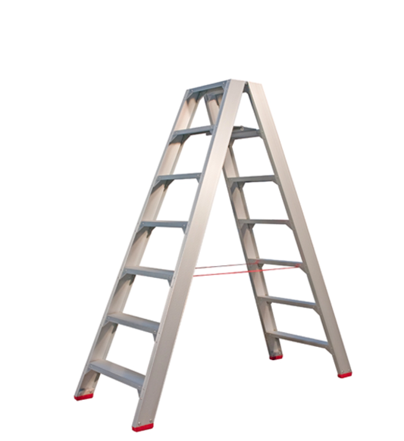 Little Jumbo 4741000207 SuperPRO Dubbele trap - Aluminium - 2 x 7 treden - max. werkhoogte 3.70 m.