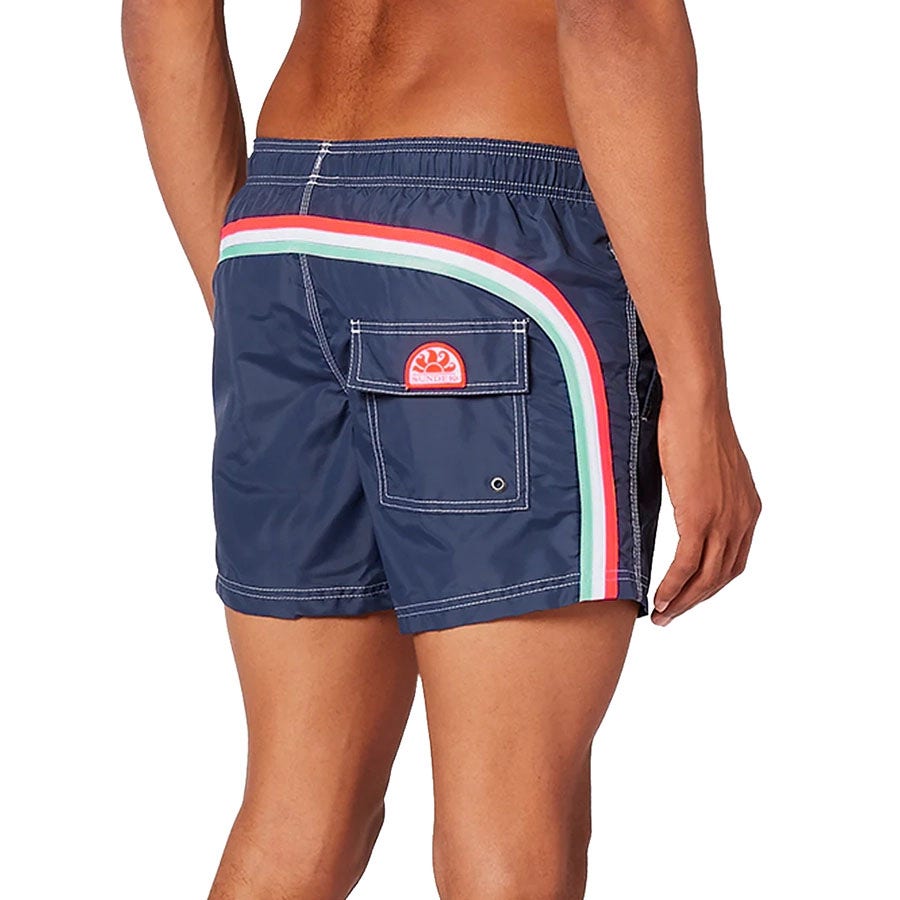 Sundek  Stretch Waist Mid-Length Boardshort