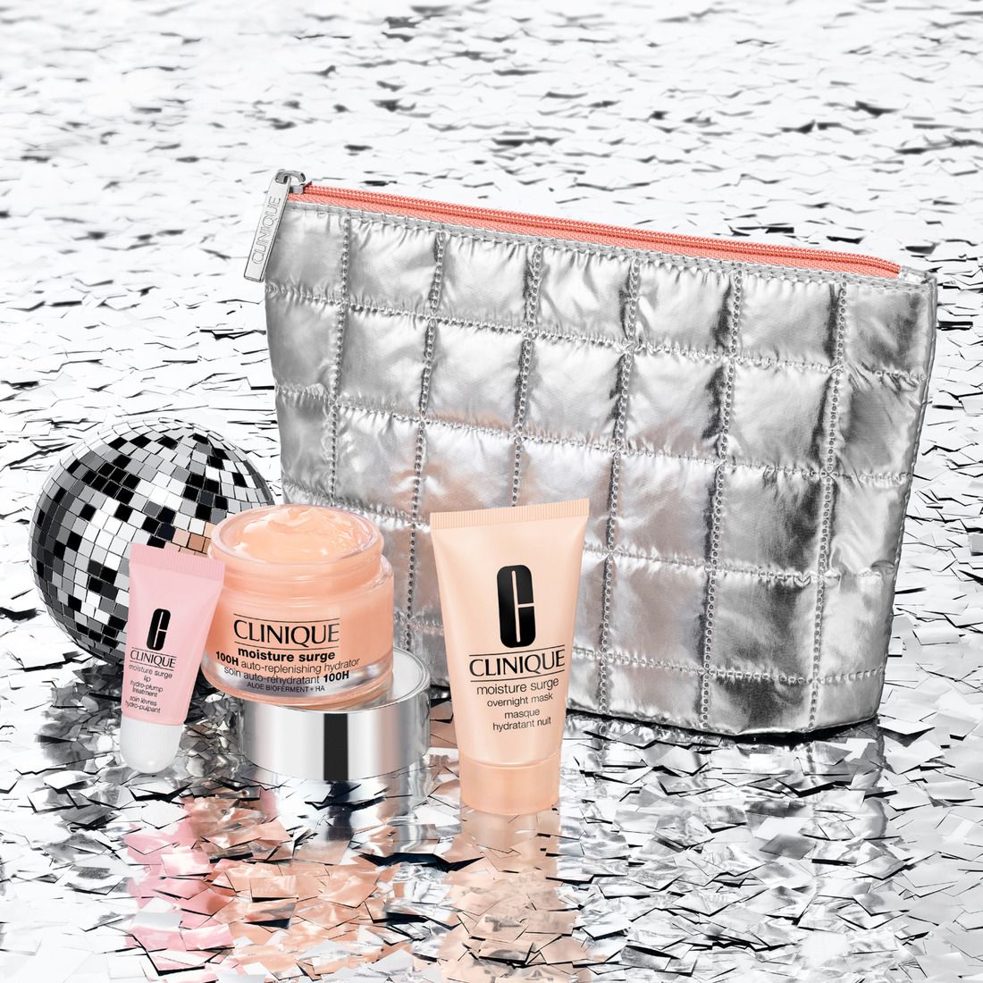 Clinique Moisture Surge Megastars Skincare Set + Clinique AAC Liquid facial soap mild 30ml GRATIS