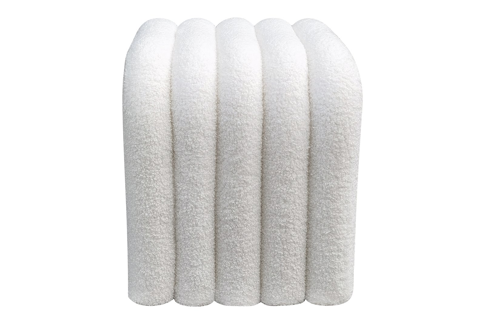 Bow puff H42cm i offwhite teddytekstil