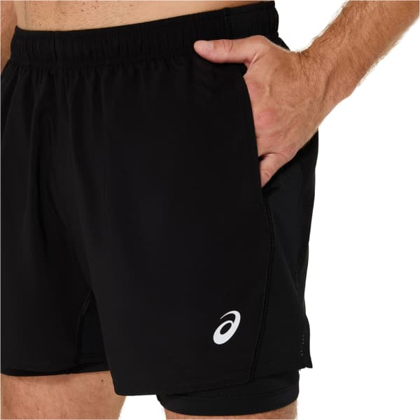 Short running ASICS CORE 2N1 5IN SHORT PERFORMANCE BLACK/PERFORMANCE BLACK
