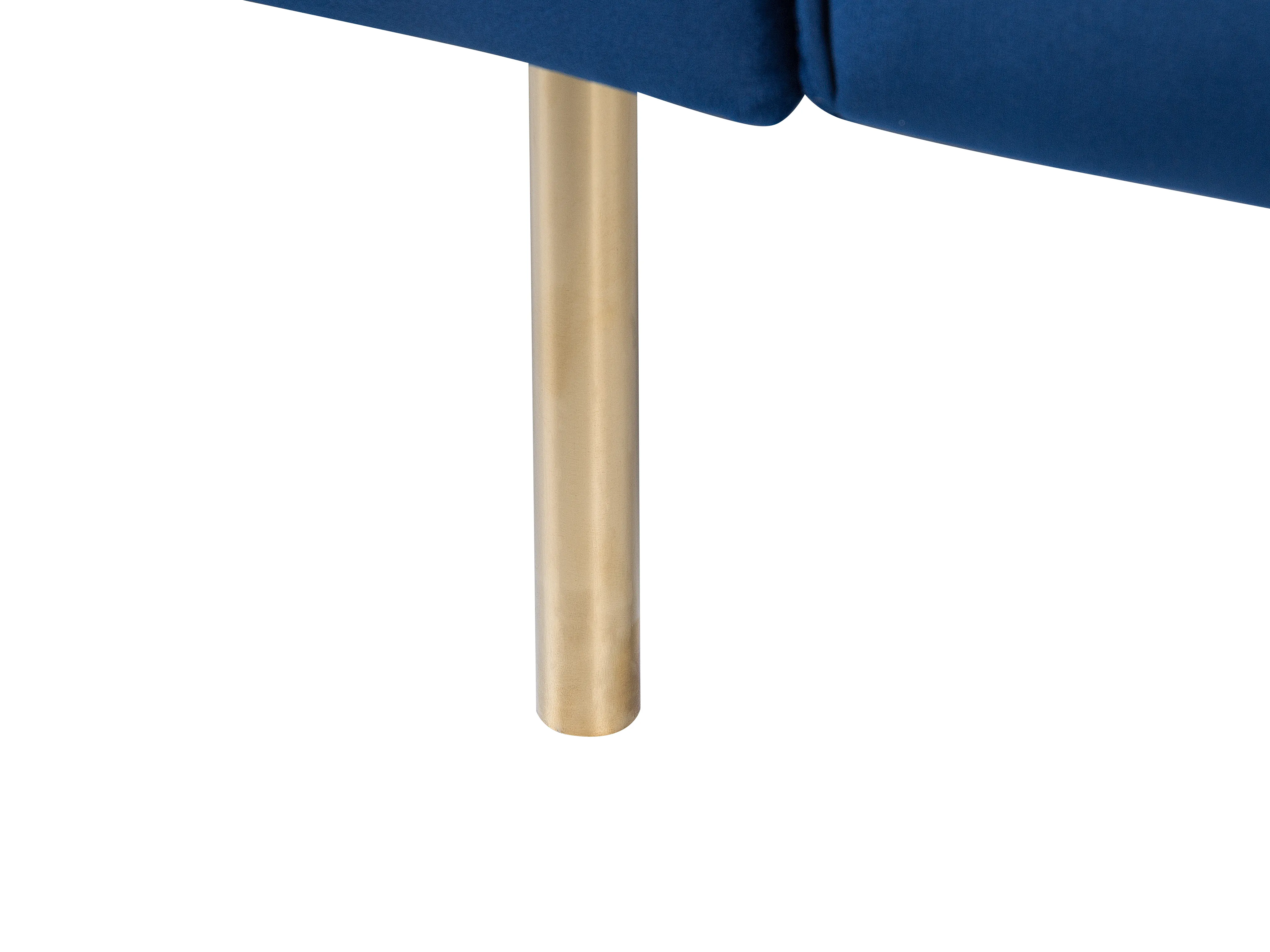 Slaapbank 3-zits VISNES Fluweel Marineblauw