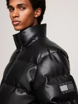 Jaqueta puffer Tommy Remastered Alaska com blocos de cores tonais