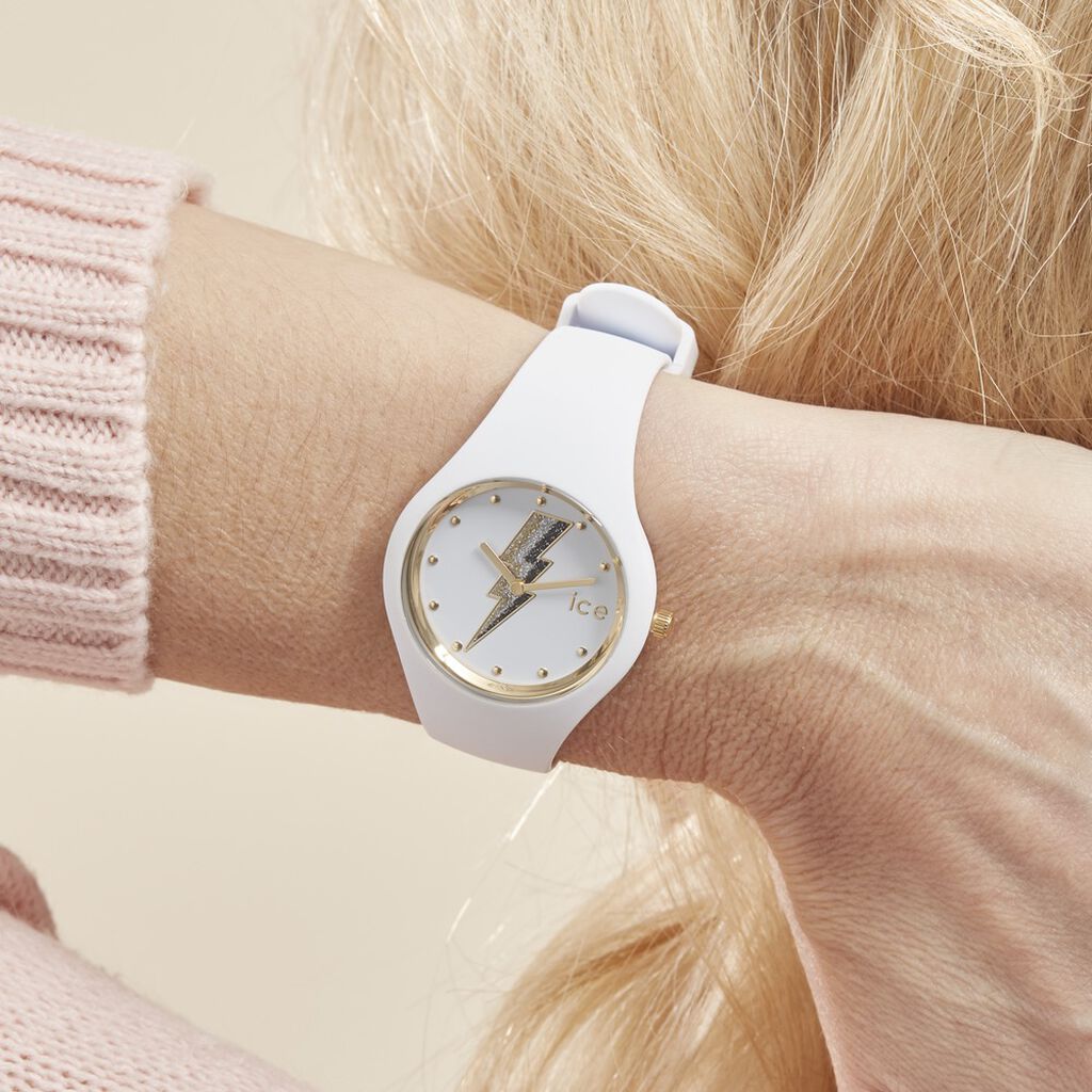 Montre Ice Watch Ice Glam Rock Fond Blanc