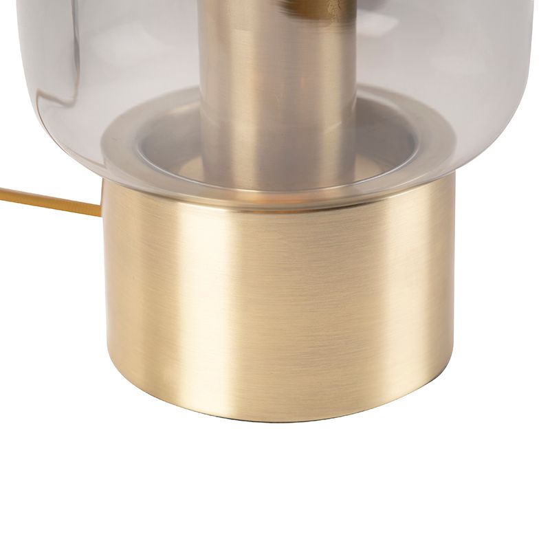 Design messing met smoke glas tafellamp - Bliss Cute