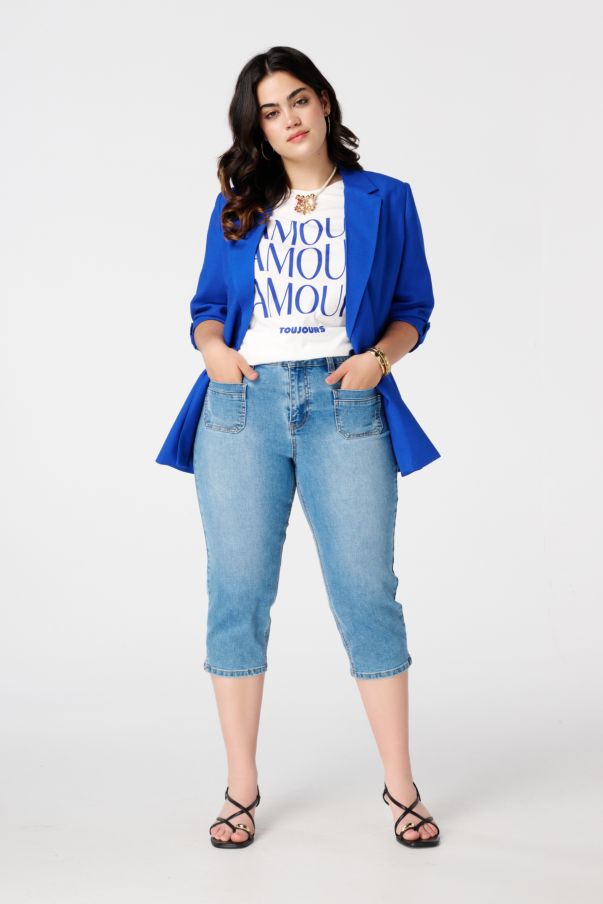 Capri jeans Bleached Denim