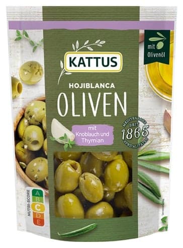Kattus Grüne Oliven Knoblauch Thymian