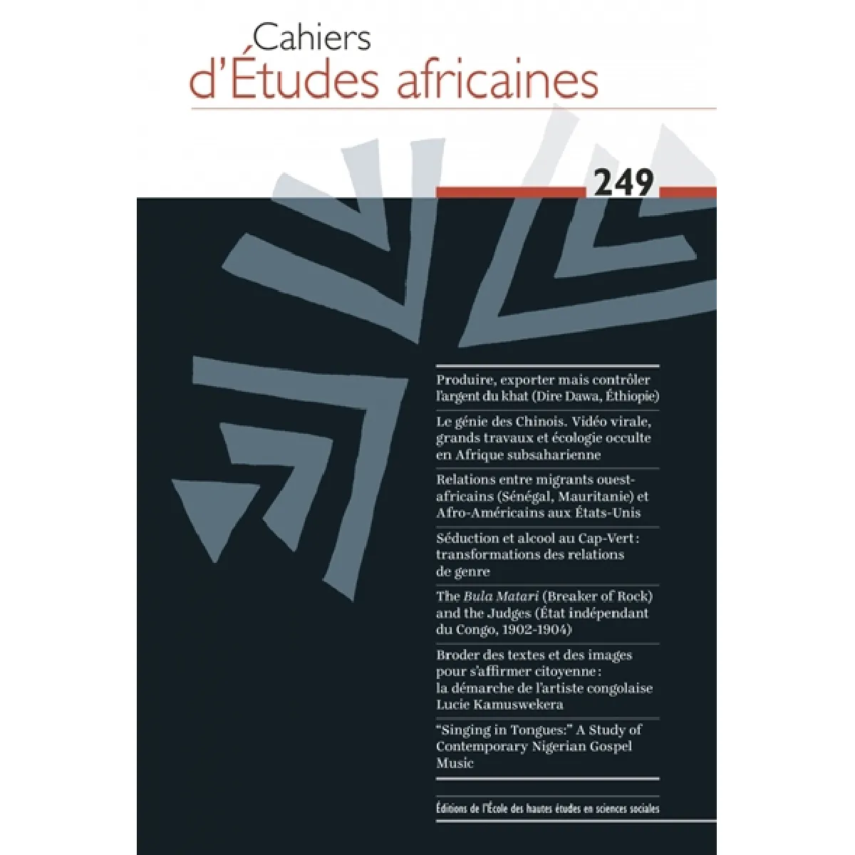 Cahiers d'études africaines, n° 249 · Occasion
