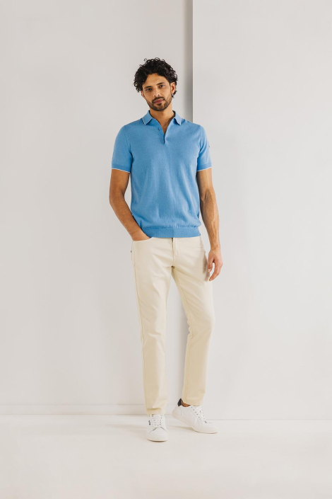 State of Art blauwe heren polo