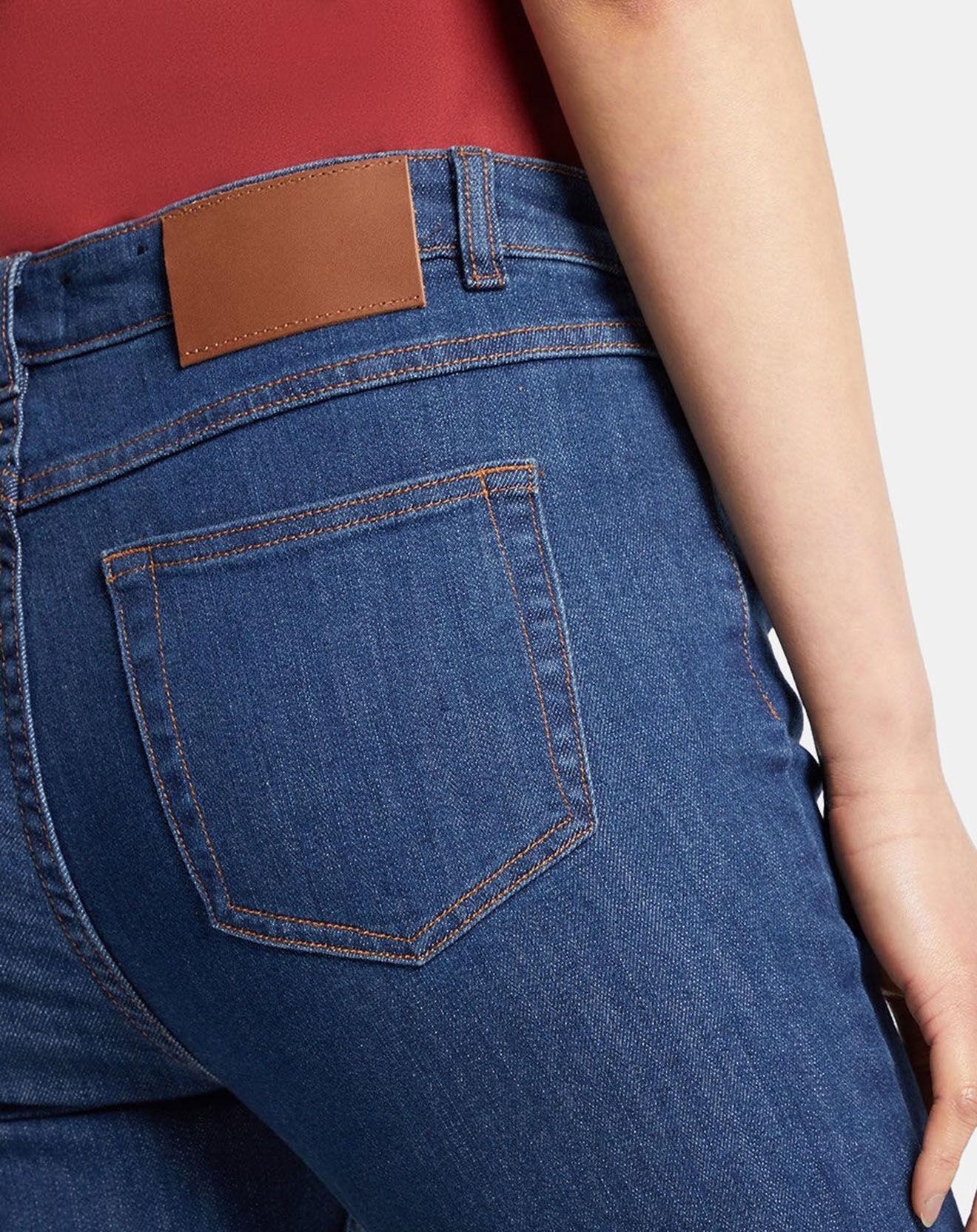 Galeries Lafayette Jean droit en Toile de Coton Grégoire bleu moyen