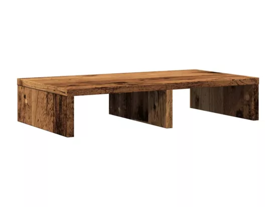 Support de moniteur vieux bois 50x27x10 cm bois d'ingénierie
