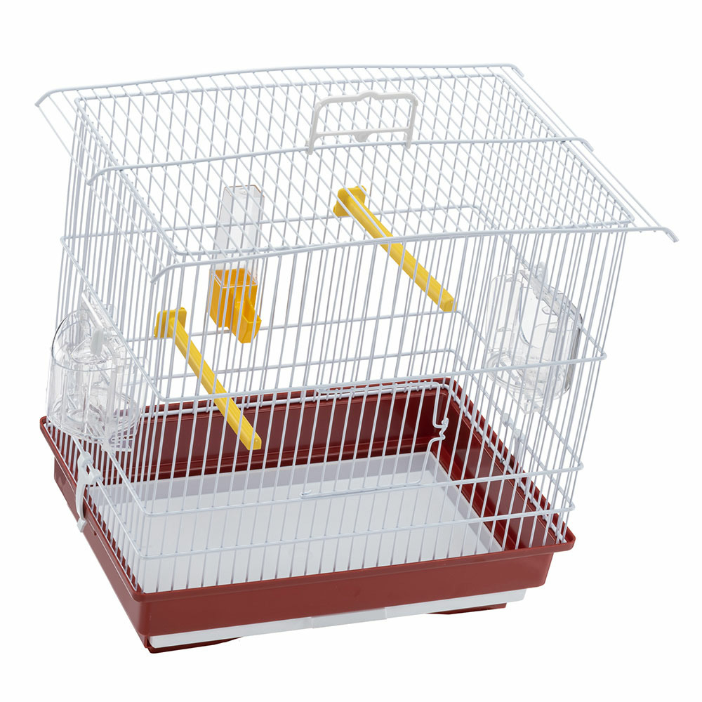 Cage à oiseaux - rouge et blanc